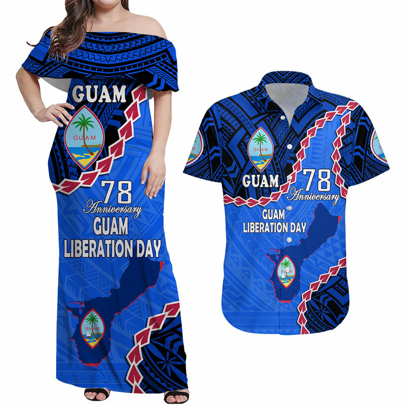 Guam Liberation Day Matching Hawaiian Shirt And Dress Basic Seal LT9 - Wonder Print Shop