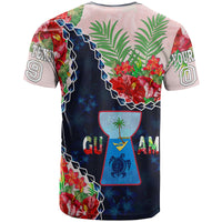 Custom Guam Liberation Day T Shirt Latte Stone Hibiscus Painting - Wonder Print Shop