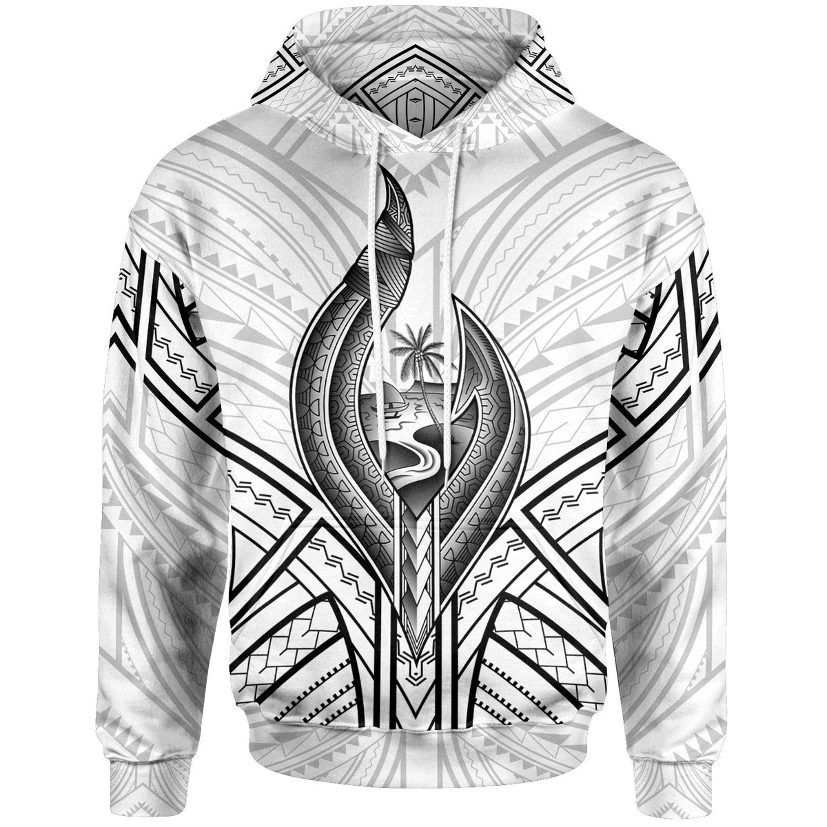 Guam Hoodie Guam Seal Chamorro Tribal - Wonder Print Shop