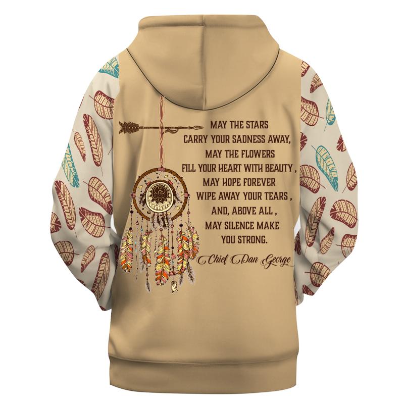 May The Star Native American All Over Hoodie LT10 - Wonder Print Shop