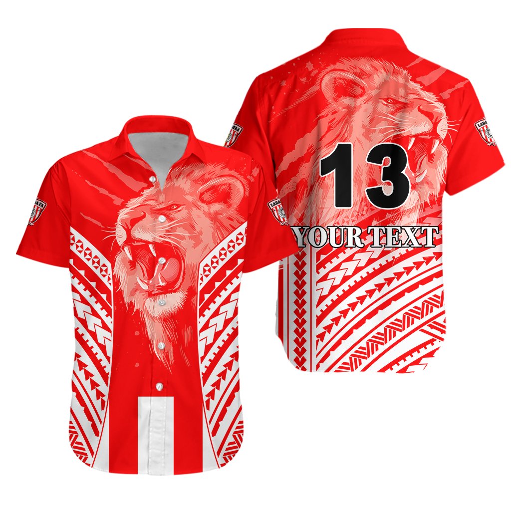 (Custom Personalised) LABASA Football Hawaiian Shirt Strong Lion Of Fiji - Custom Text and Number LT13 - Wonder Print Shop