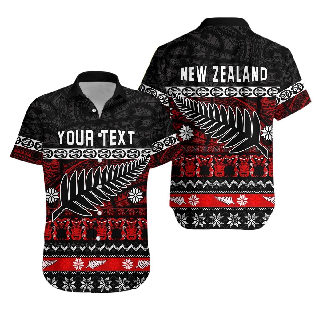 custom-personalised-new-zealand-silver-fern-christmas-hawaiian-shirt-maori-meri-kirihimete