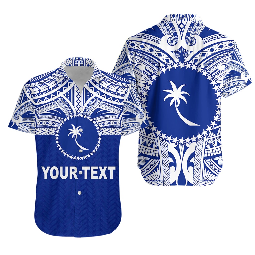 (Custom Personalised) Chuuk Flag Hawaiian Shirt Micronesia Style Blue LT13 - Wonder Print Shop