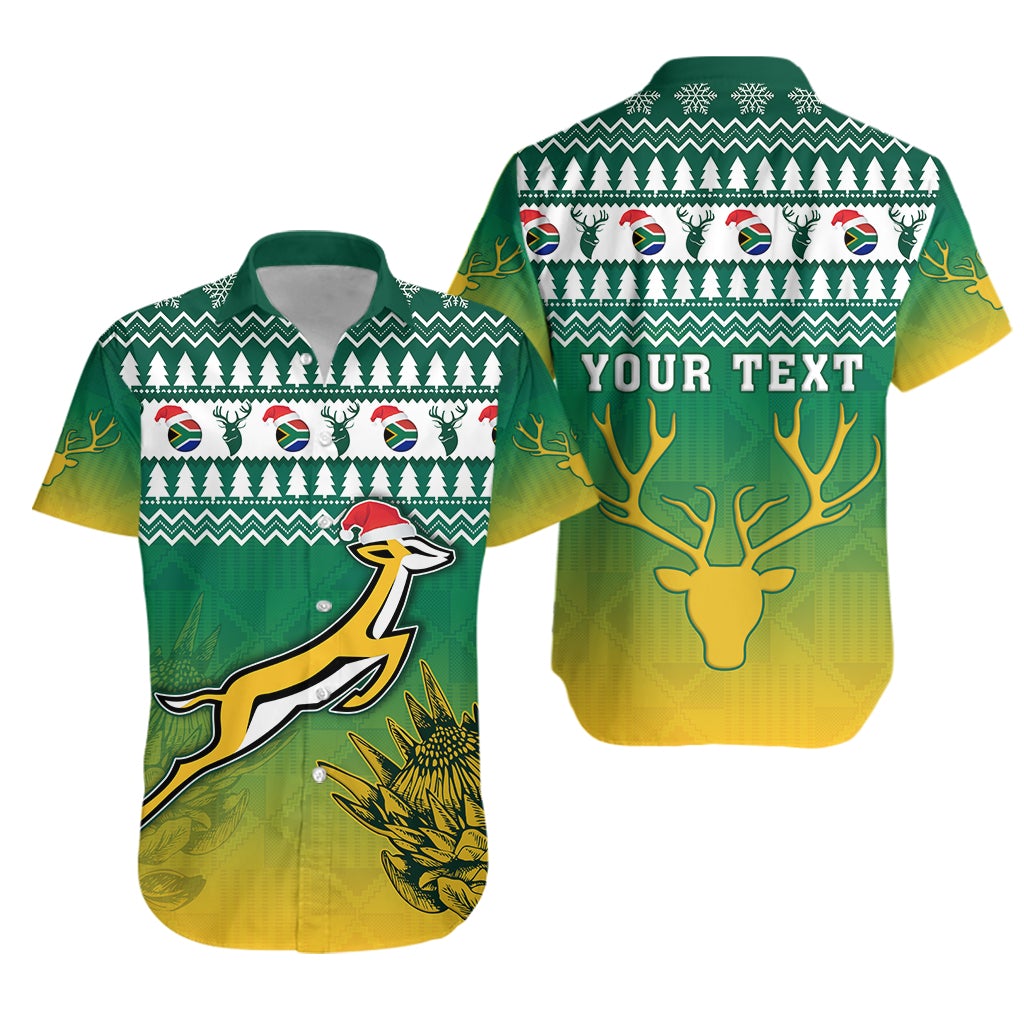 (Custom Personalised) South Africa Rugby Christmas Hawaiian Shirt Proud Springboks LT13 - Wonder Print Shop