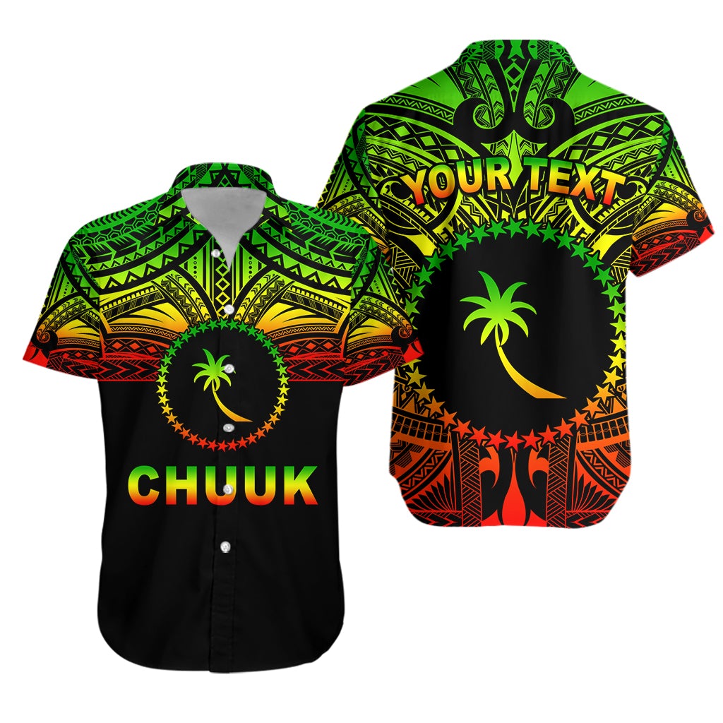 (Custom Personalised) Chuuk Flag Hawaiian Shirt Micronesia Style Reggae LT13 - Wonder Print Shop