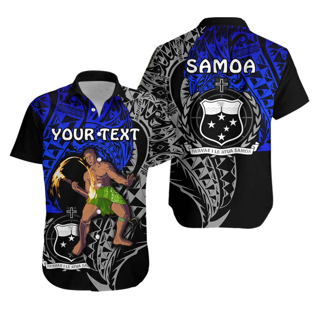 custom-personalised-siva-samoa-hawaiian-shirt-samoan-dance-mix-blue-polynesian