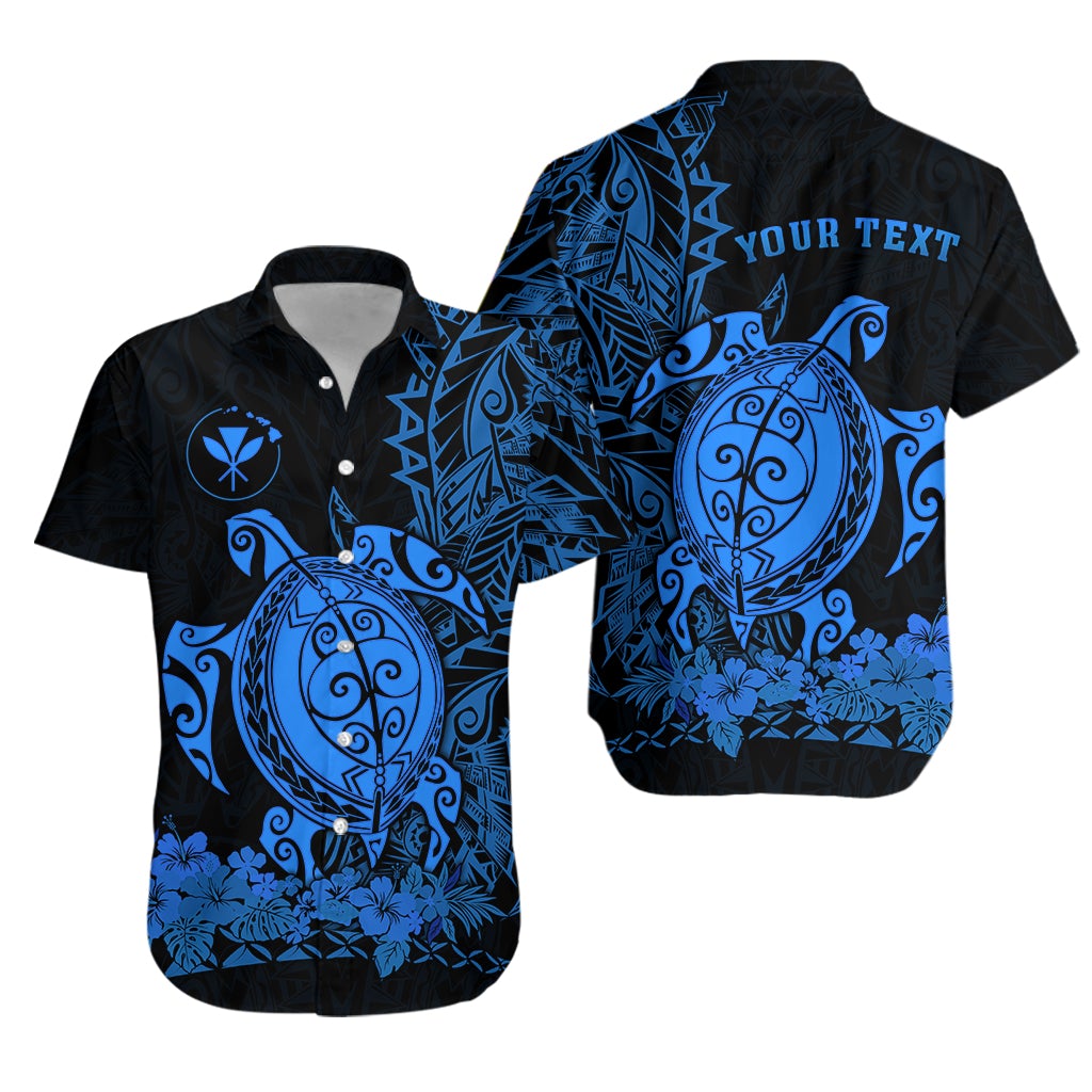 (Custom Personalised) Hawaii Polynesian Hawaiian Shirt Blue Sea Turtles Hawaiian LT13 - Wonder Print Shop