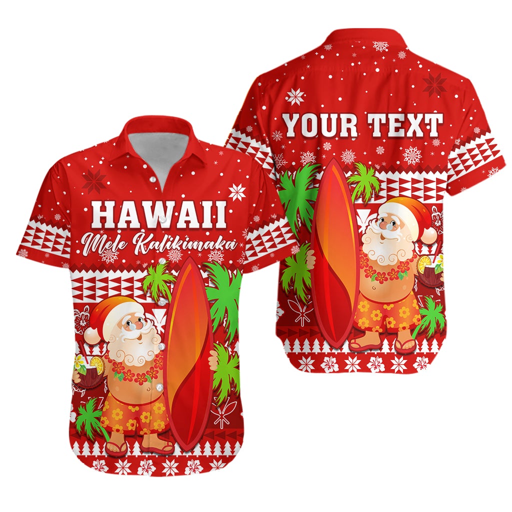 (Custom Personalised) Mele Kalikimaka Hawaiian Shirt Santa Claus Hawaii Christmas LT13 - Wonder Print Shop