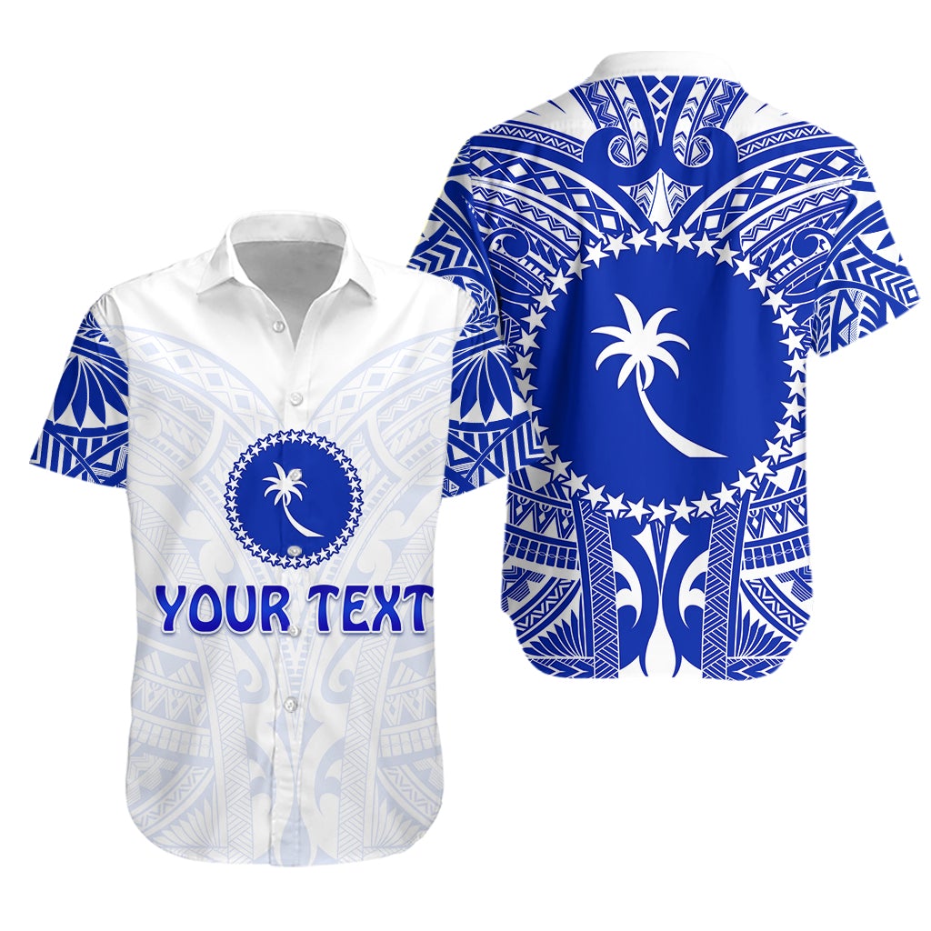 (Custom Personalised) Chuuk Hawaiian Shirt Micronesia Simple Pattern White LT13 - Wonder Print Shop