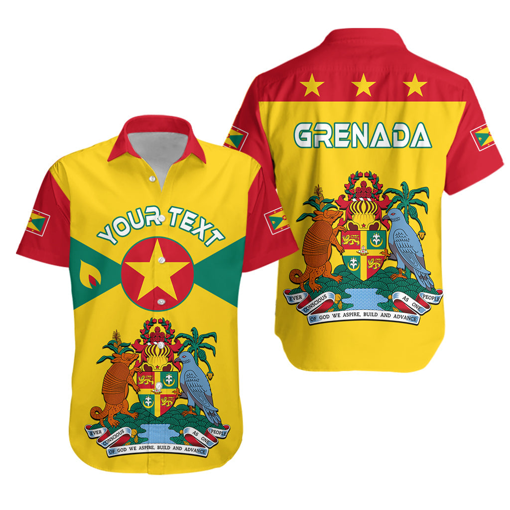 (Custom Personalised) Grenada Hawaiian Shirt Power Grenada Mix Coat Of Arms LT13 - Wonder Print Shop