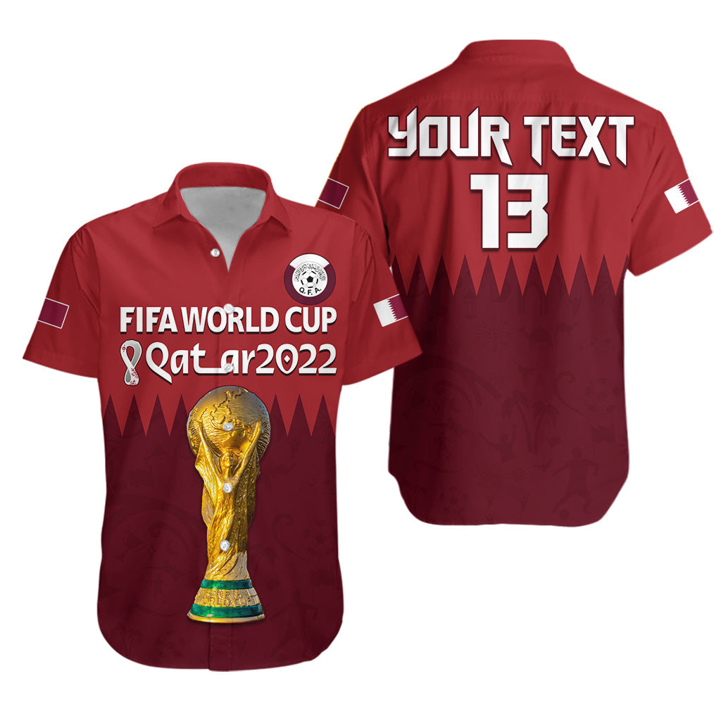 (Custom Text and Number) Qatar Football Hawaiian Shirt WC 2022 Style Sporty LT13 - Wonder Print Shop