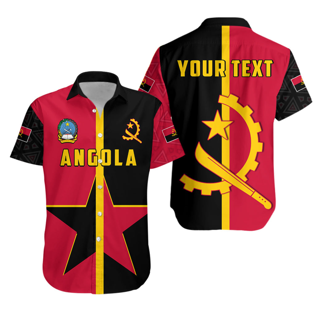 (Custom Personalised) Angola Hawaiian Shirt Star and Flag Style Sporty LT13 - Wonder Print Shop