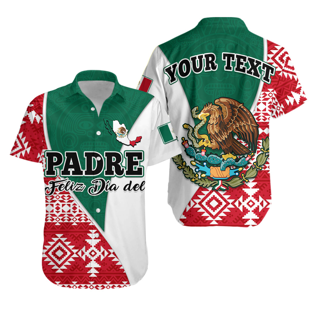 (Custom Personalised) Happy Mexico Fathers Day Hawaiian Shirt Mexican Aztec Pattern - Wonder Print Shop