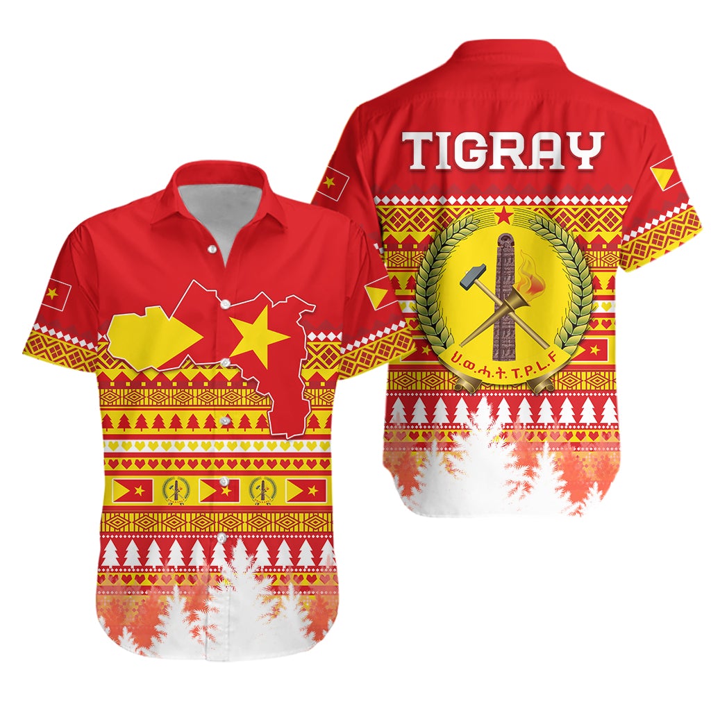 Tigray Hawaiian Shirt Merry Christmas Mix African Pattern LT13 - Wonder Print Shop