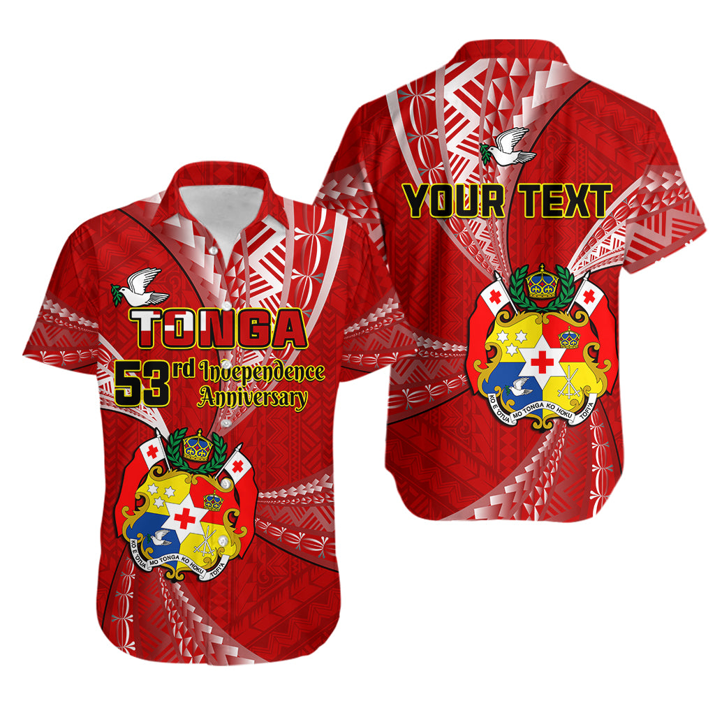 Personalised Tonga Matching Hawaiian Shirt And Dress Happy 53rd Independence Anniversary Tongan Pattern - Wonder Print Shop