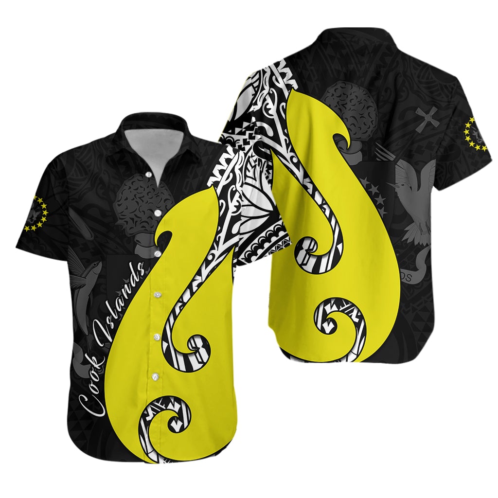 Cook Islands Hawaiian Shirt Matau Polynesian Simple Fish Hook LT13 - Wonder Print Shop