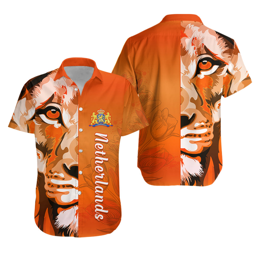Netherlands Hawaiian Shirt Style Lusty Dutch Lion LT13 - Wonder Print Shop