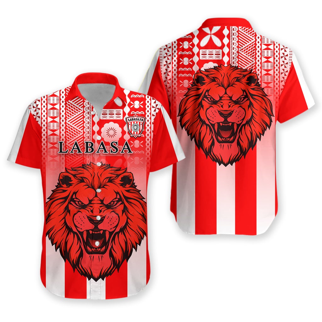 Football LABASA FA Hawaiian Shirt Red Lion Fiji LT13 - Wonder Print Shop