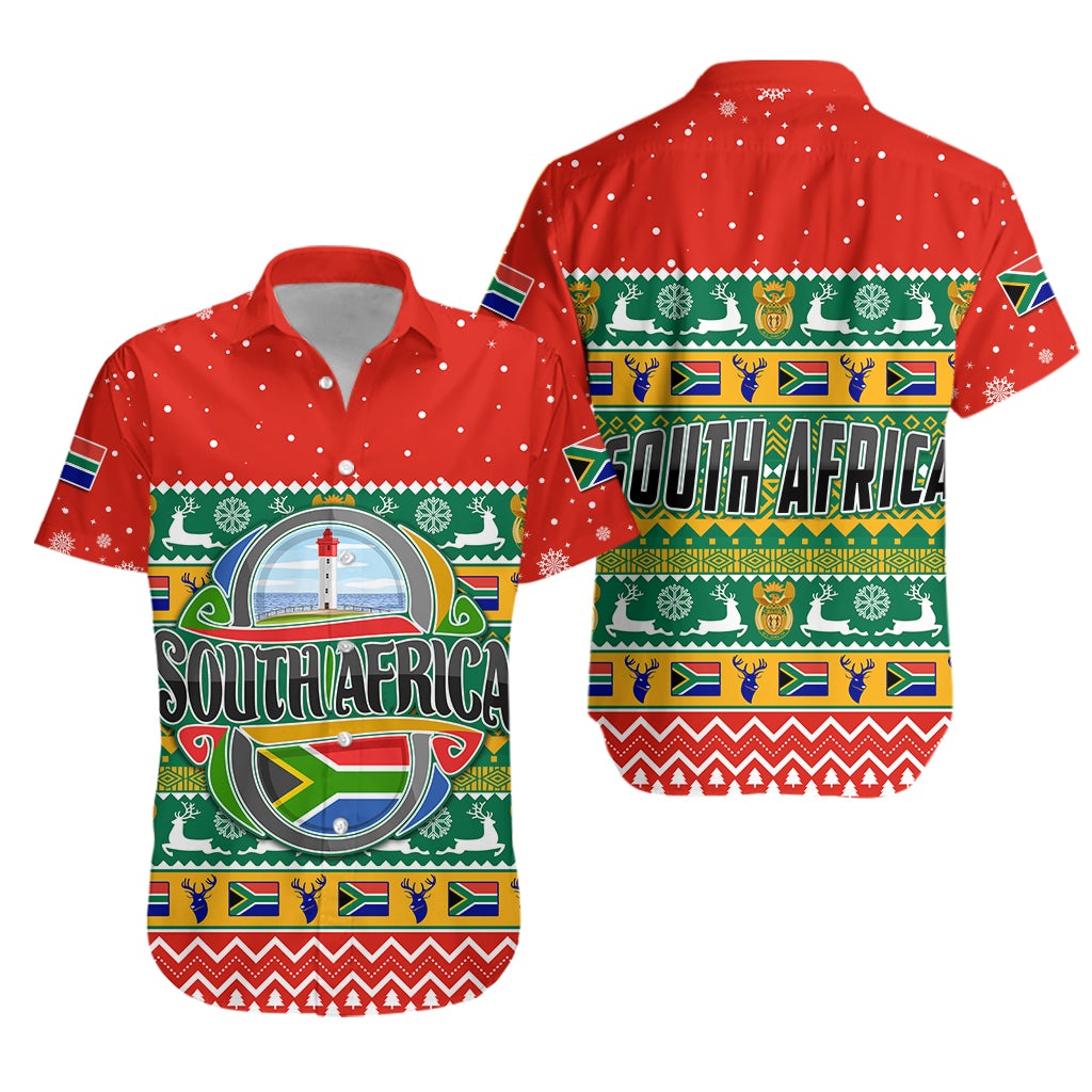 South Africa Christmas Hawaiian Shirt African Springbok LT13 - Wonder Print Shop