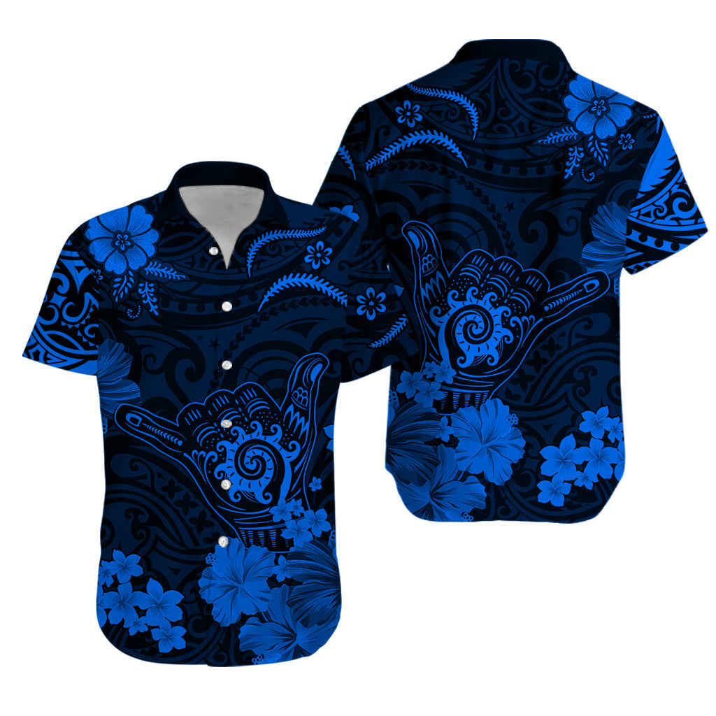 Hawaii Hawaiian Shirt Polynesia Blue Cool Shaka Sign LT13 - Wonder Print Shop