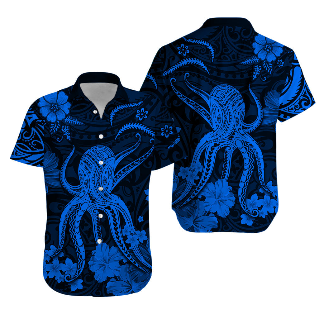 Hawaii Hawaiian Shirt Polynesia Blue Octopus LT13 - Wonder Print Shop