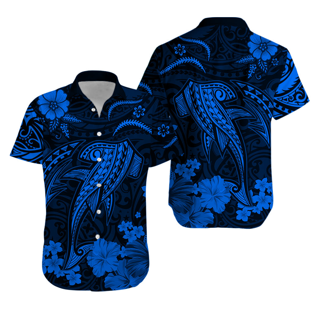 Hawaii Matching Hawaiian Shirt And Dress Polynesia Blue Shark LT13 - Wonder Print Shop