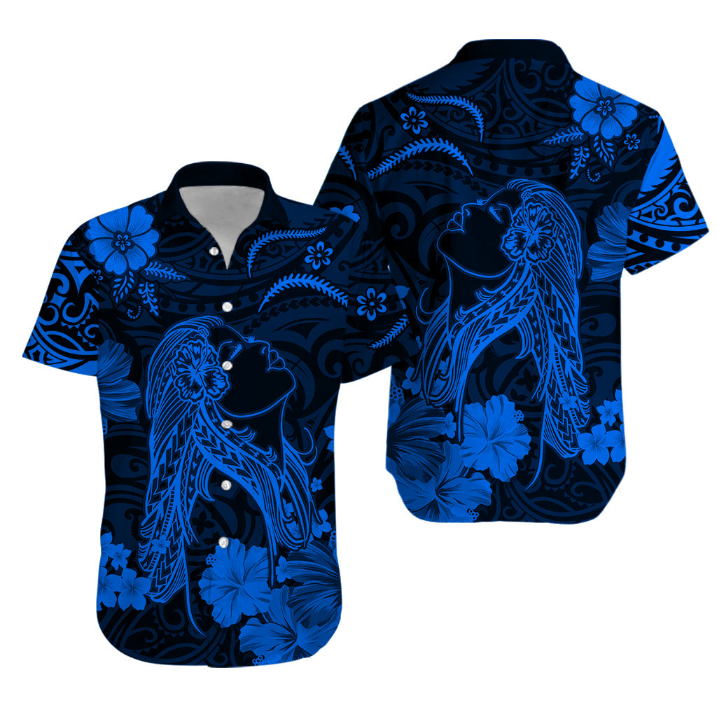 Hawaii Hawaiian Shirt Polynesia Blue Beautiful Hula Girl LT13 - Wonder Print Shop