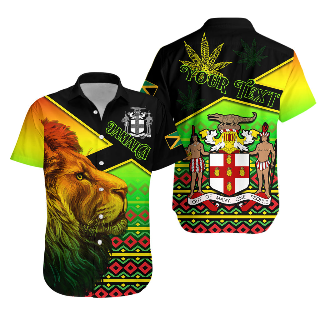 (Custom Personalised) Jamaica Lion Hawaiian Shirt Jamaican Pattern Version Reggae Colors LT13 - Wonder Print Shop