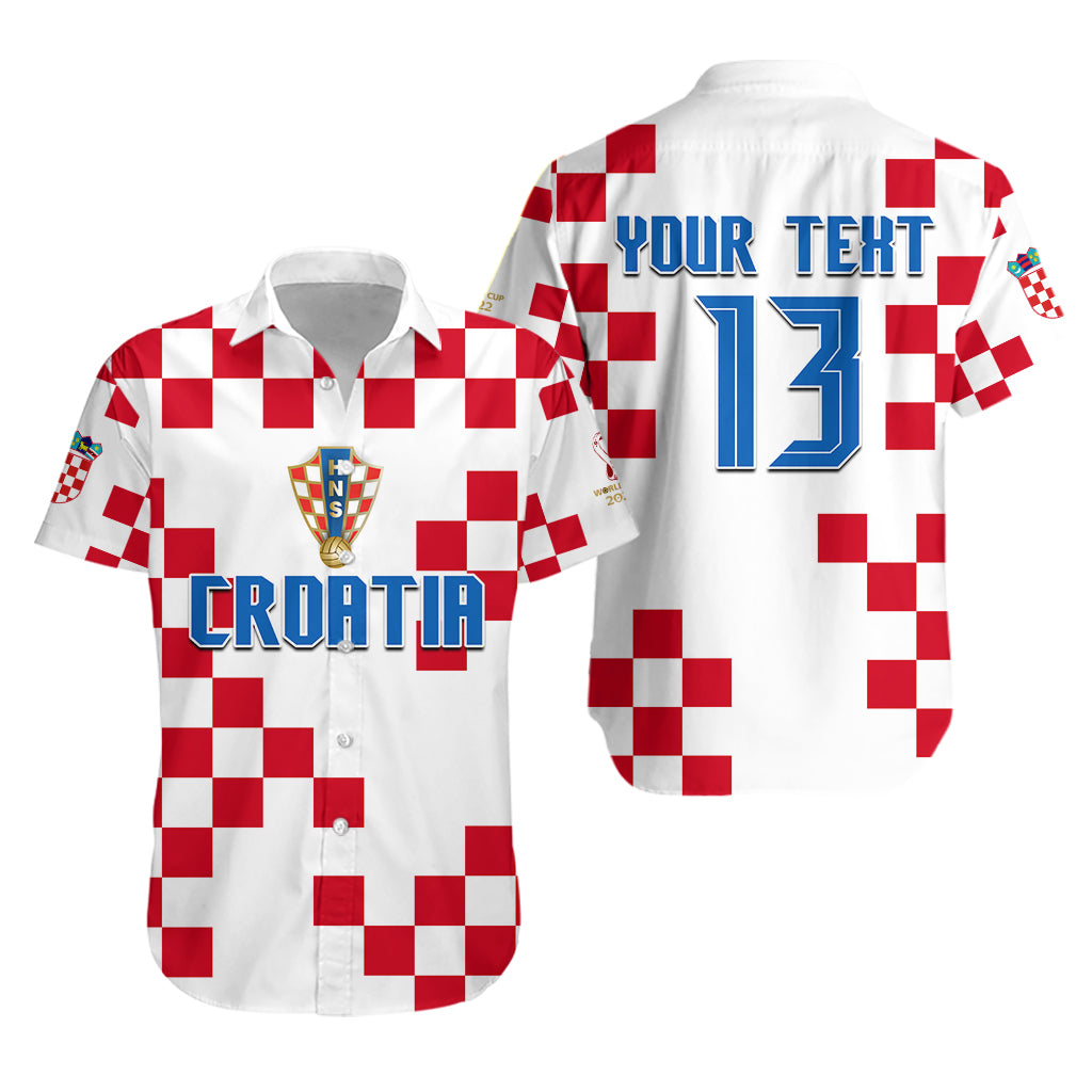 (Custom Text and Number) Croatia Football Hawaiian Shirt World Cup Champions 2022 Hrvatska LT13 - Wonder Print Shop