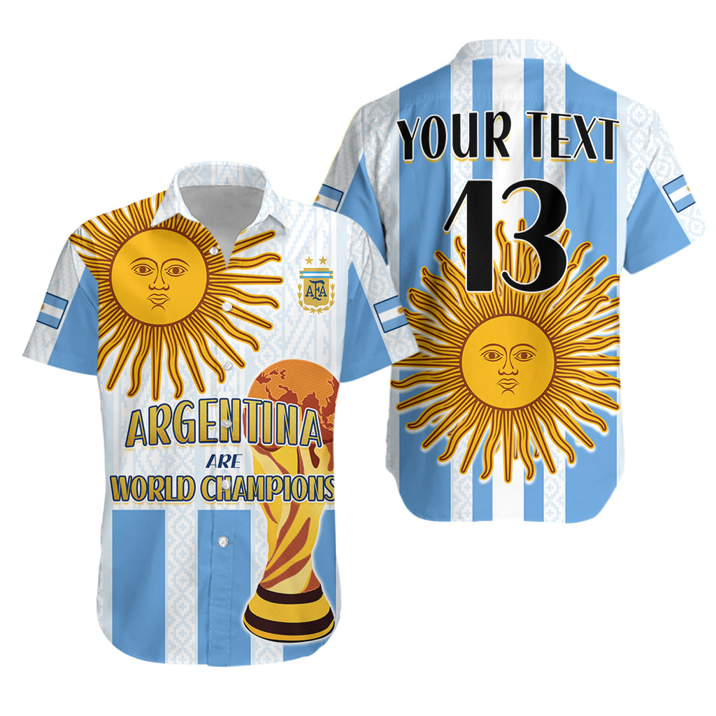 (Custom Text and Number) Argentina Football Hawaiian Shirt World Champions 2022 Dream Come True LT13 - Wonder Print Shop