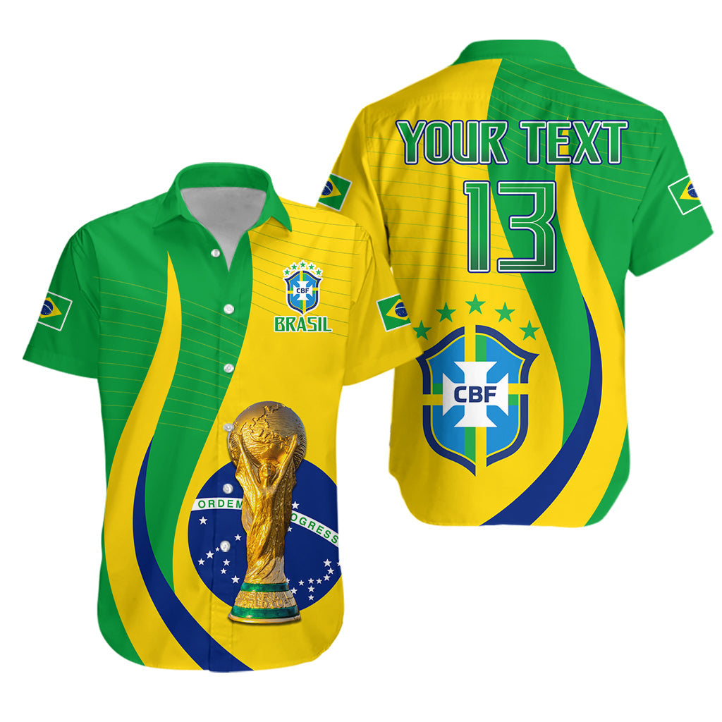(Custom Text and Number) Brazil Football Champions Hawaiian Shirt Selecao Style Vibe LT13 - Wonder Print Shop