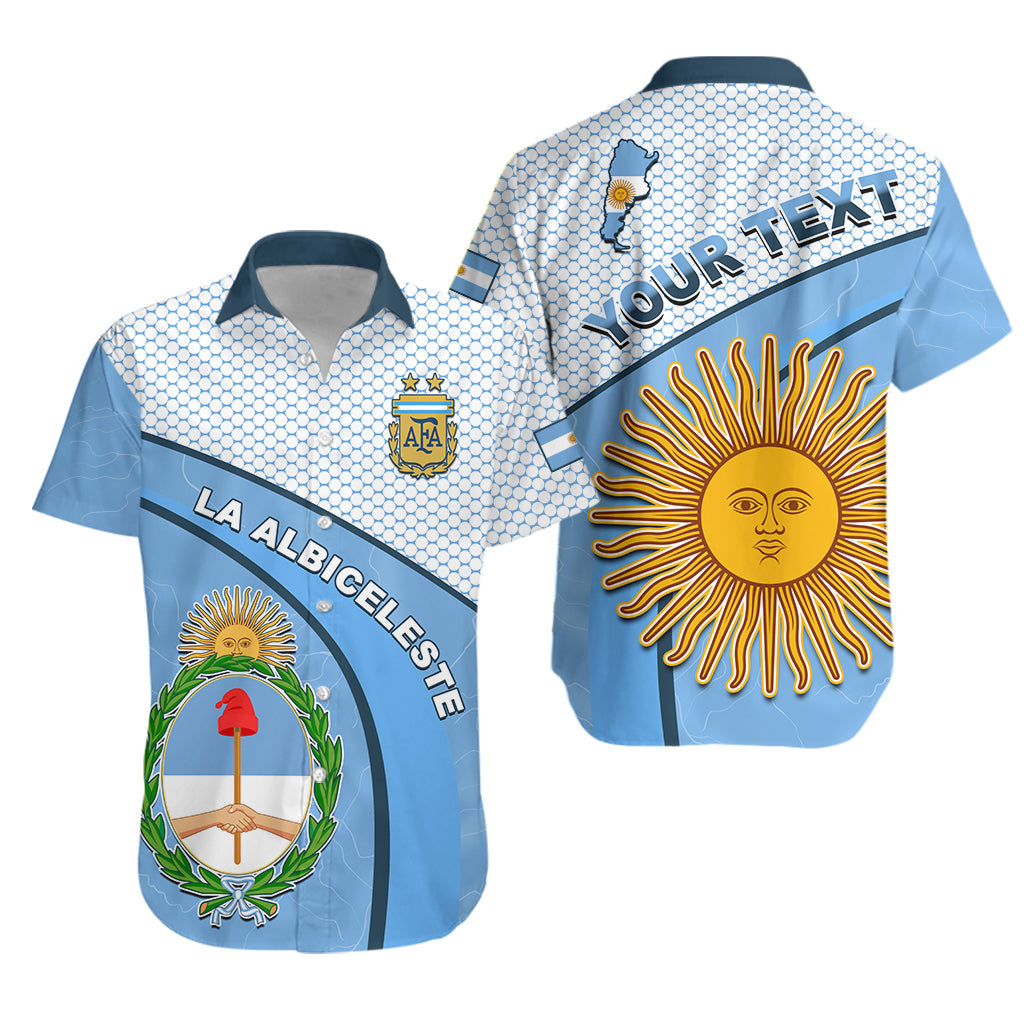 (Custom Personalised) Argentina Football 2022 Hawaiian Shirt Champions Blue Sky May Sun LT13 - Wonder Print Shop