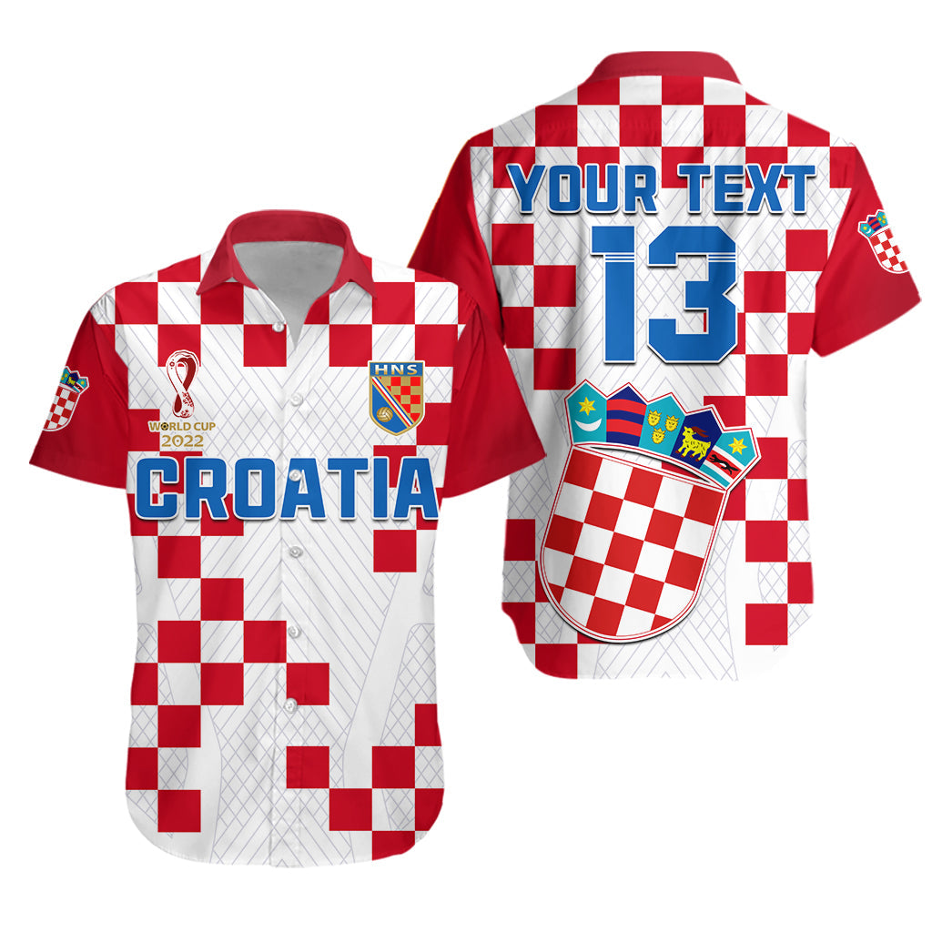 (Custom Text and Number) Croatia Football Hawaiian Shirt Vatreni Hrvatska Champions 2022 World Cup LT13 - Wonder Print Shop