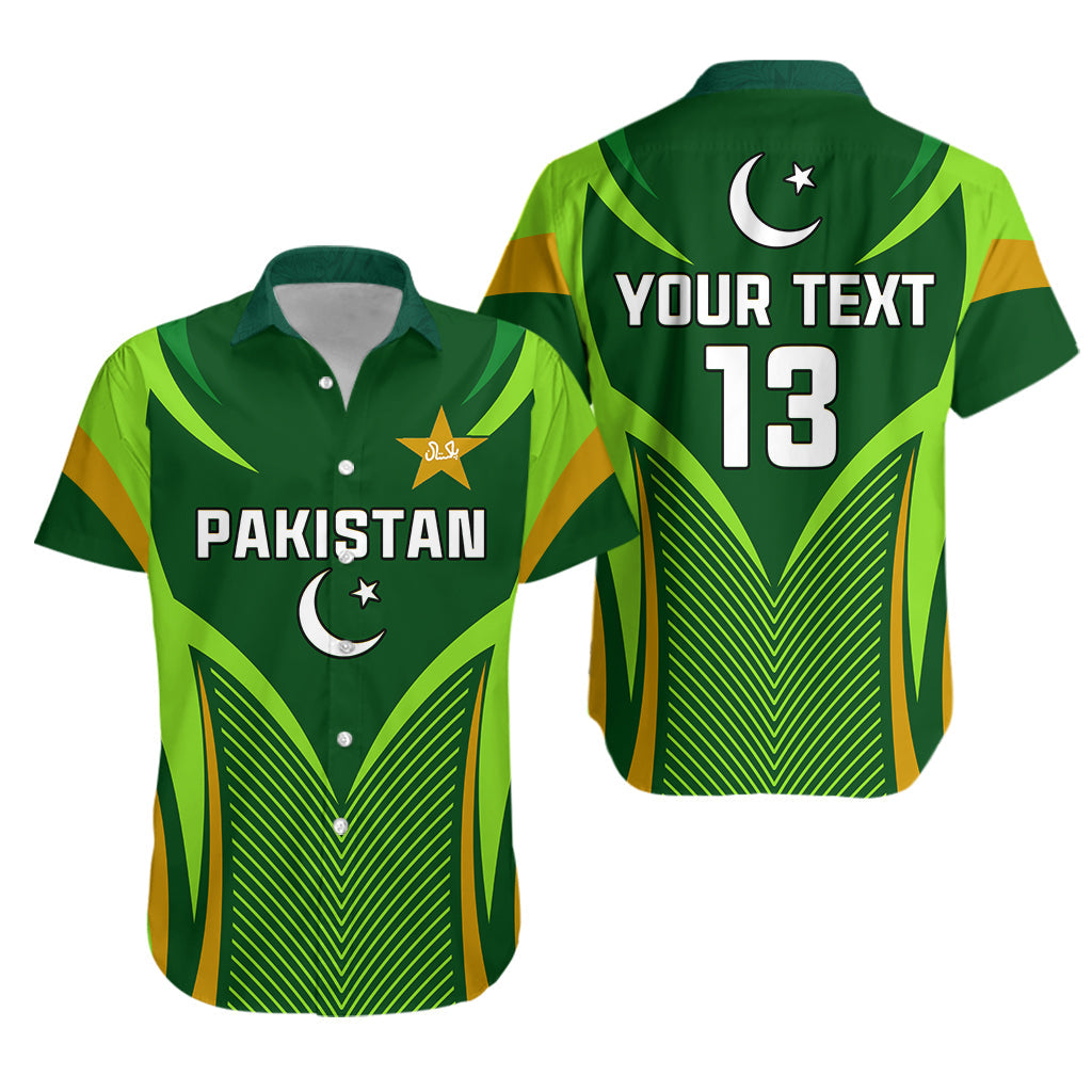(Custom Text and Number) Pakistan Cricket Hawaiian Shirt Green Shaheens Champion LT13 - Wonder Print Shop