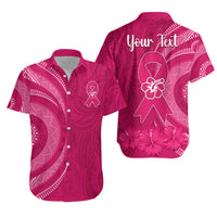 Personalised Breast Cancer Awareness Matching Hawaiian Shirt And Dress Hibiscus Polynesian No One Fights Alone LT13 - Wonder Print Shop
