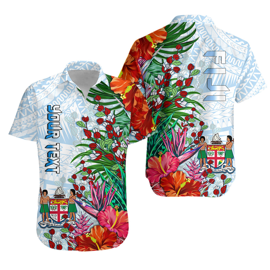 Custom Personalised Fiji Hawaiian Shirt Proud Fijian Tapa mix Tagimoucia Flowers LT13 - Wonder Print Shop