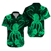 Hawaii Matching Hawaiian Shirt And Dress Polynesia Green Octopus LT13 - Wonder Print Shop