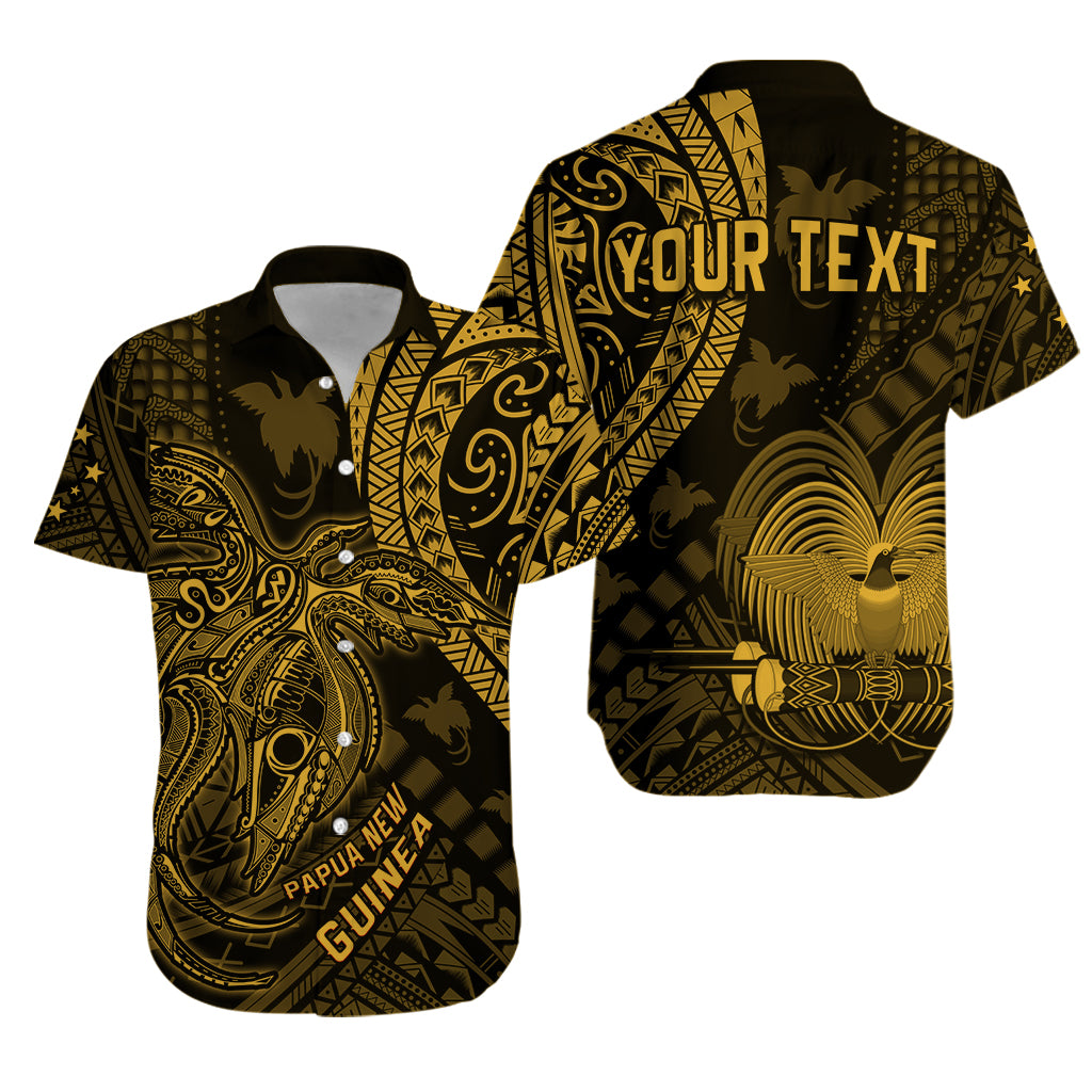 Custom Personalised Papua New Guinea Hawaiian Shirt Raggiana Birds Of Paradise Gold LT13 - Wonder Print Shop