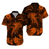 Hawaii Matching Hawaiian Shirt And Dress Polynesia Orange Shark LT13 - Wonder Print Shop
