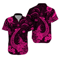 Hawaii Matching Hawaiian Shirt And Dress Polynesia Pink Fish Hook LT13 - Wonder Print Shop