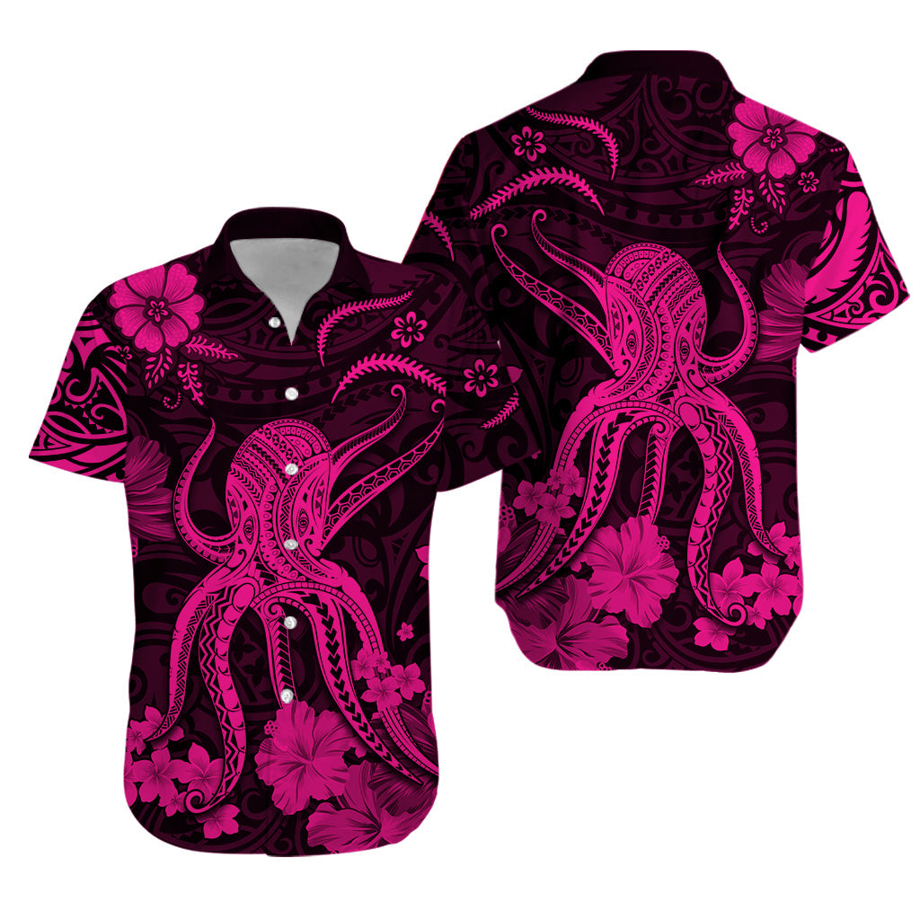 Hawaii Hawaiian Shirt Polynesia Pink Octopus LT13 - Wonder Print Shop