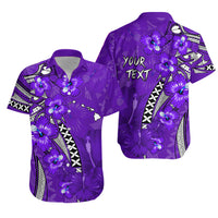 Personalised Hawaii Matching Hawaiian Shirt And Dress Polynesia Purple Hibiscus and Map Mystical LT13 - Wonder Print Shop