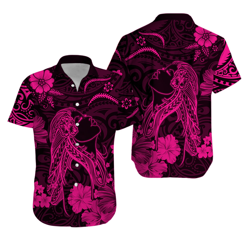 Hawaii Matching Hawaiian Shirt And Dress Polynesia Pink Beautiful Hula Girl LT13 - Wonder Print Shop