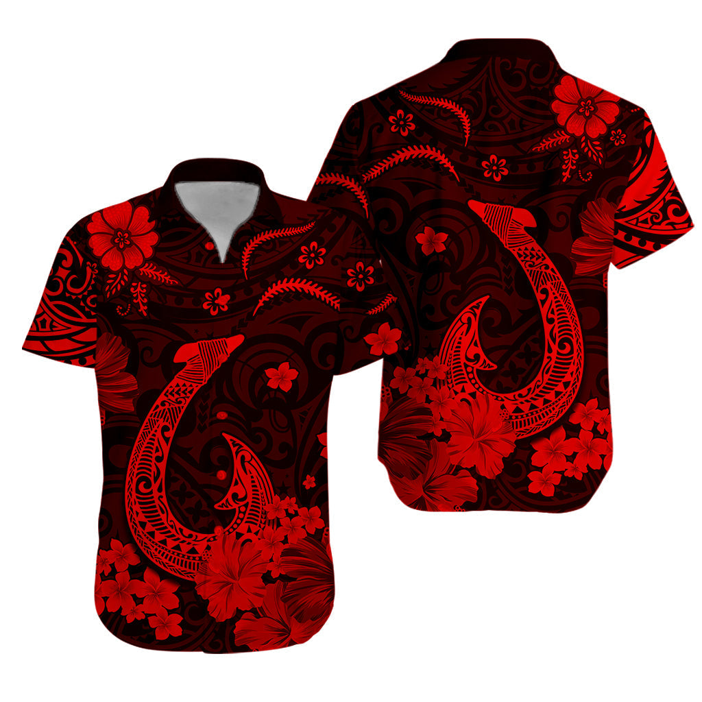 Hawaii Hawaiian Shirt Polynesia Red Fish Hook LT13 - Wonder Print Shop