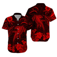 Hawaii Matching Hawaiian Shirt And Dress Polynesia Red Shark LT13 - Wonder Print Shop