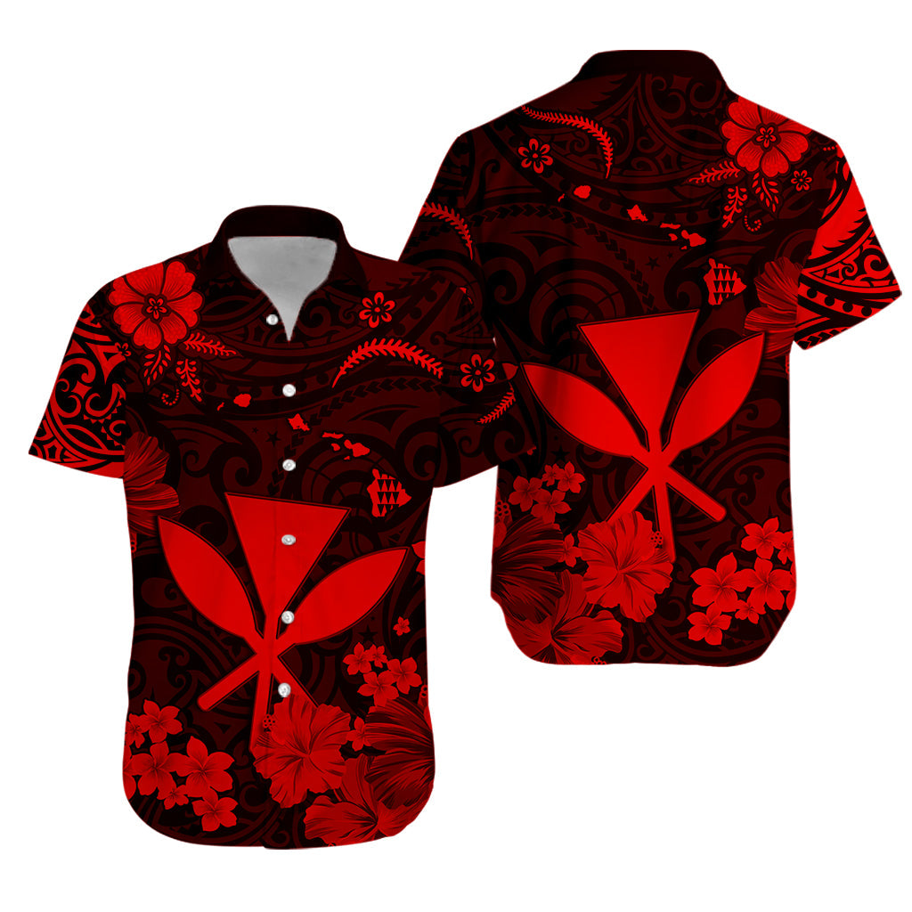 Hawaii Matching Hawaiian Shirt And Dress Polynesia Red Kanaka Maoli LT13 - Wonder Print Shop