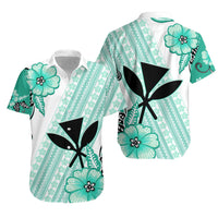 Hawaii Matching Hawaiian Shirt And Dress Kakau Tribal Turquoise Batik Floral Ver.02 LT13 - Wonder Print Shop