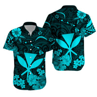 Hawaii Matching Hawaiian Shirt And Dress Polynesia Turquoise Kanaka Maoli LT13 - Wonder Print Shop