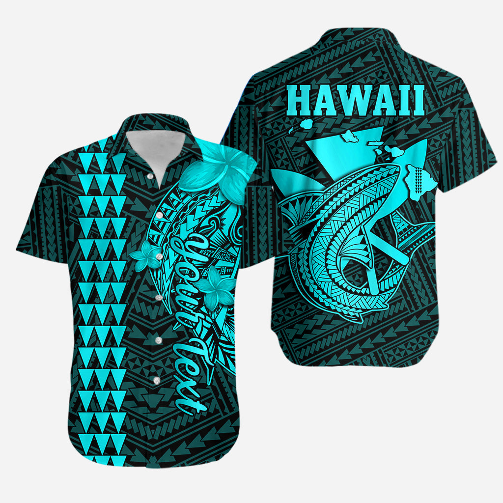 Custom Personalised Hawaii Hawaiian Shirt Kakau Kanaka Maoli Combine Polynesian Shark Ver.04 - Wonder Print Shop