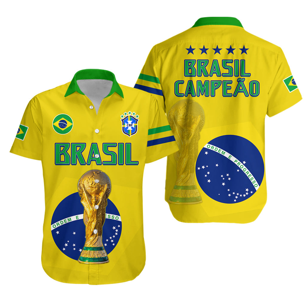 Brazil Football Hawaiian Shirt Go Champions Selecao Campeao LT13 - Wonder Print Shop